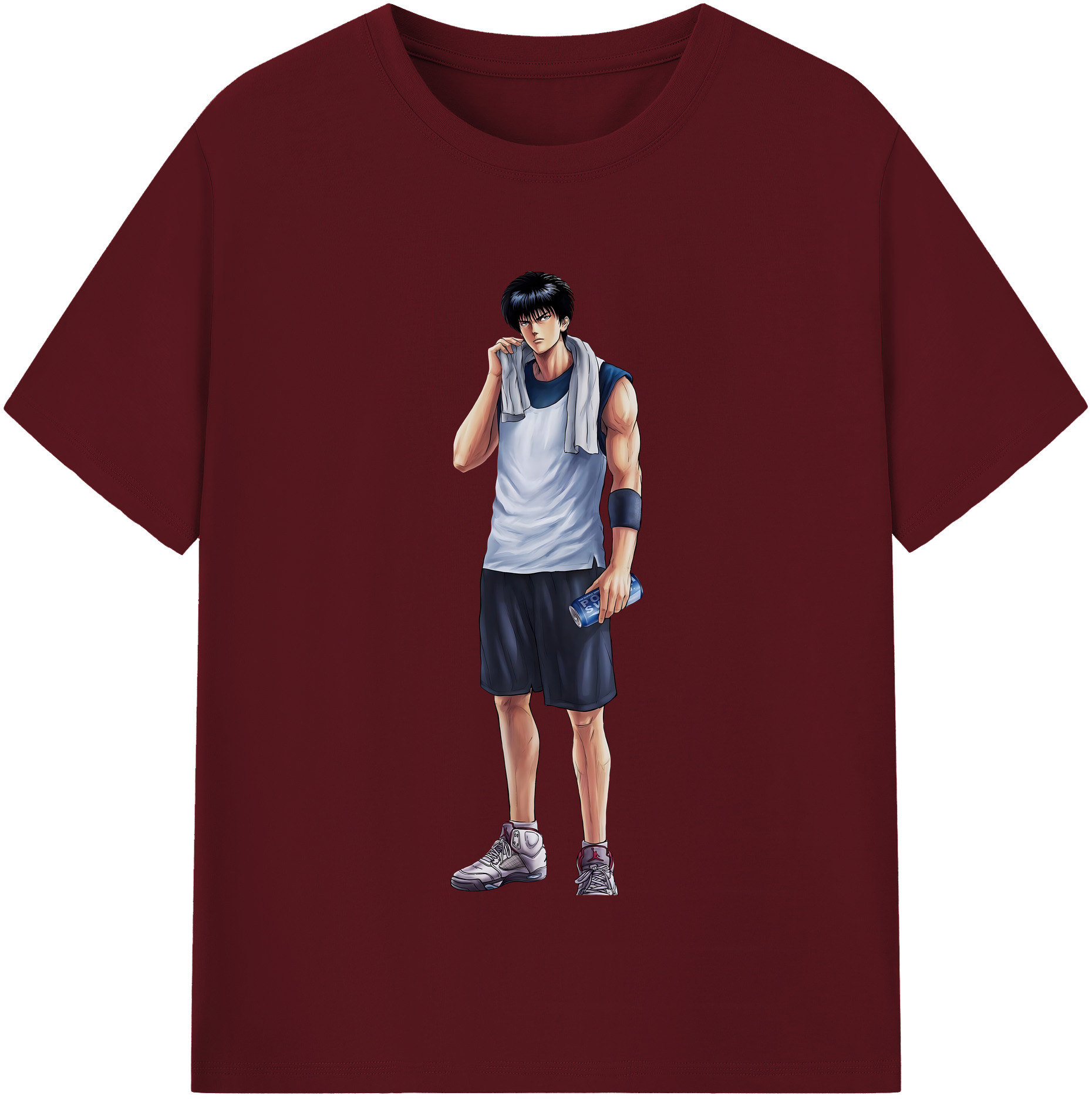 SLAM DUNK／スラムダンク 綿100％半袖Tシャツ（フロントプリント）